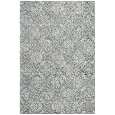 Safavieh 8 x 10 ft. Abstract Hand Tufted Area Rug Blue & Grey ABT201A-8